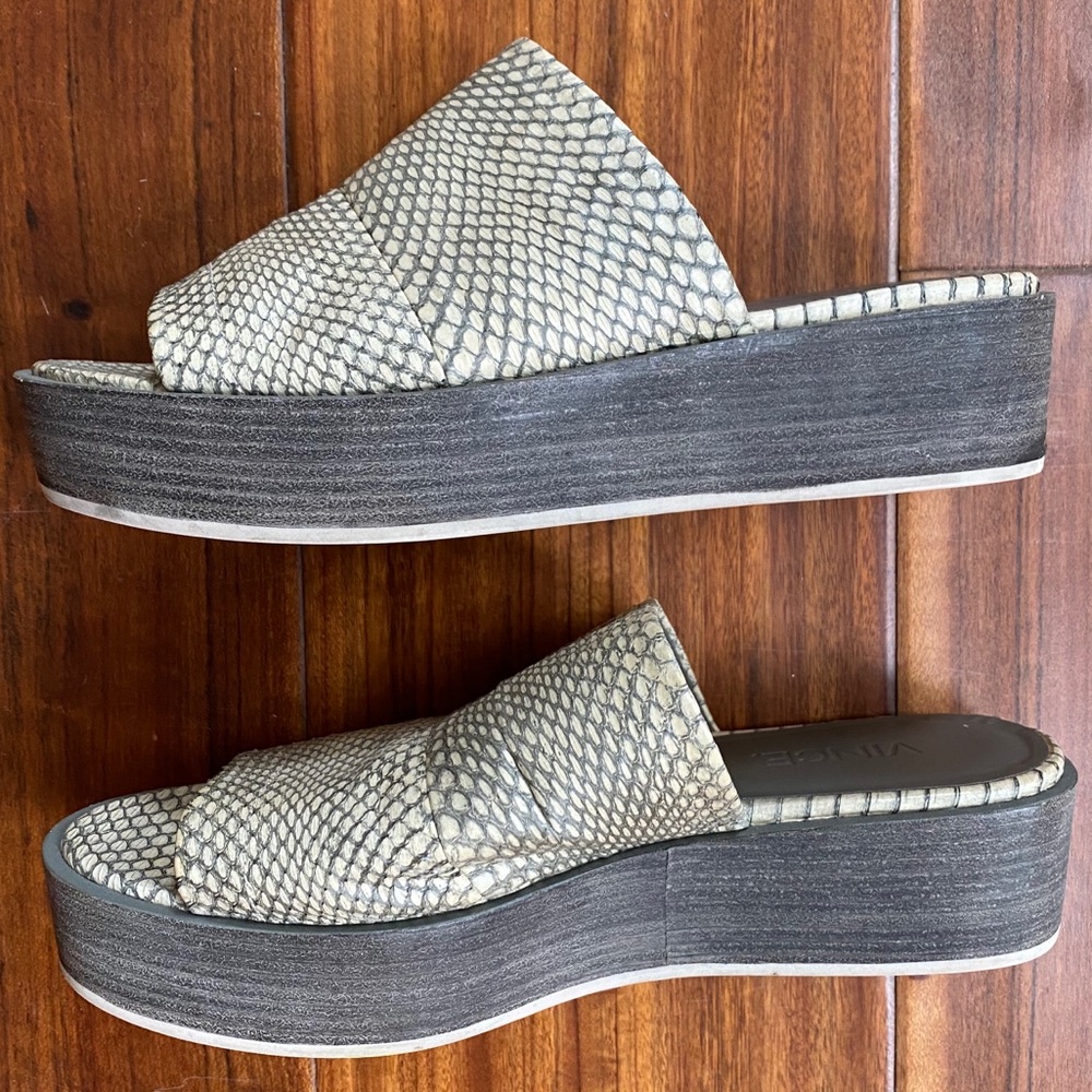 Vince snakeskin style sandals